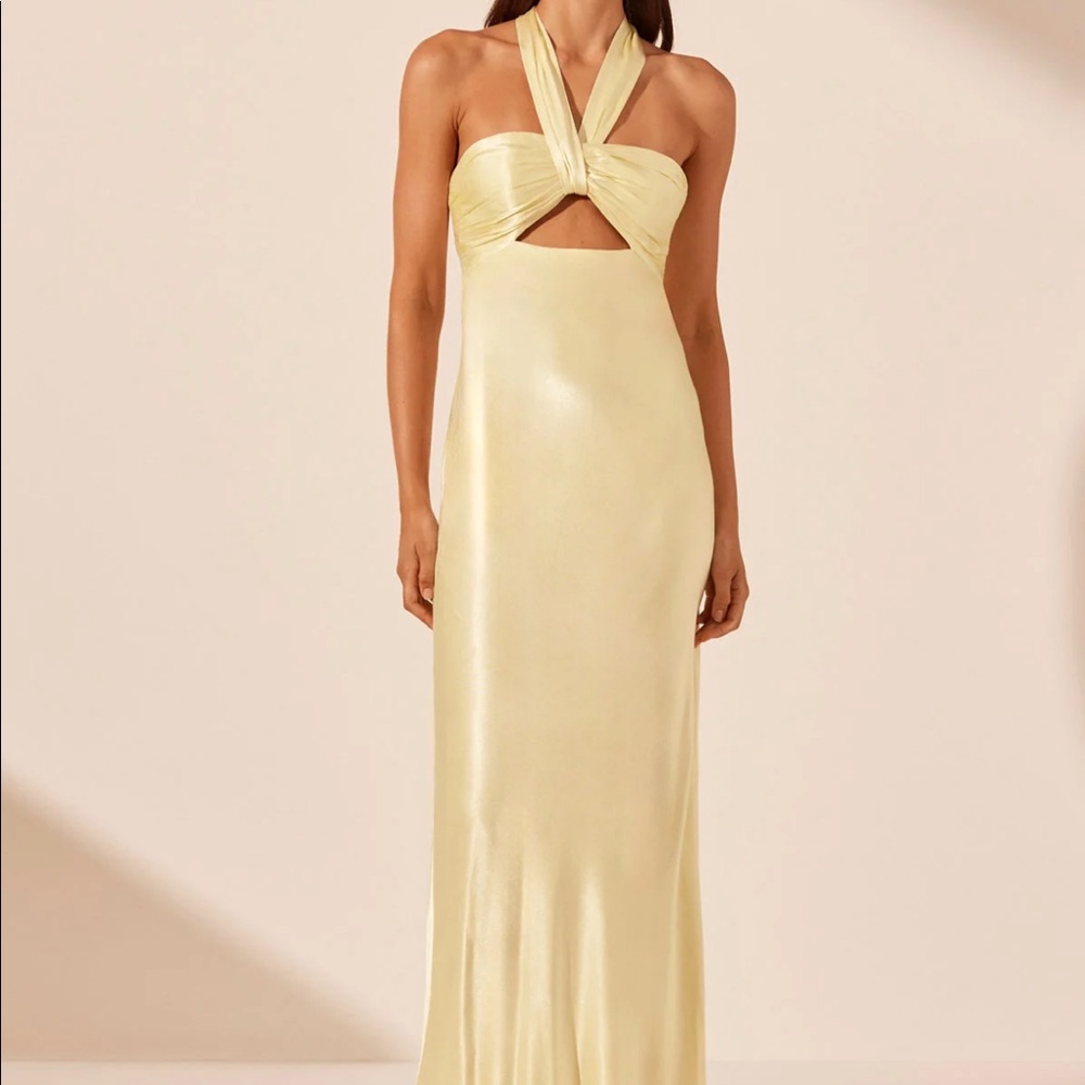 NWT Shona Joy La Lune Dress in Lemon